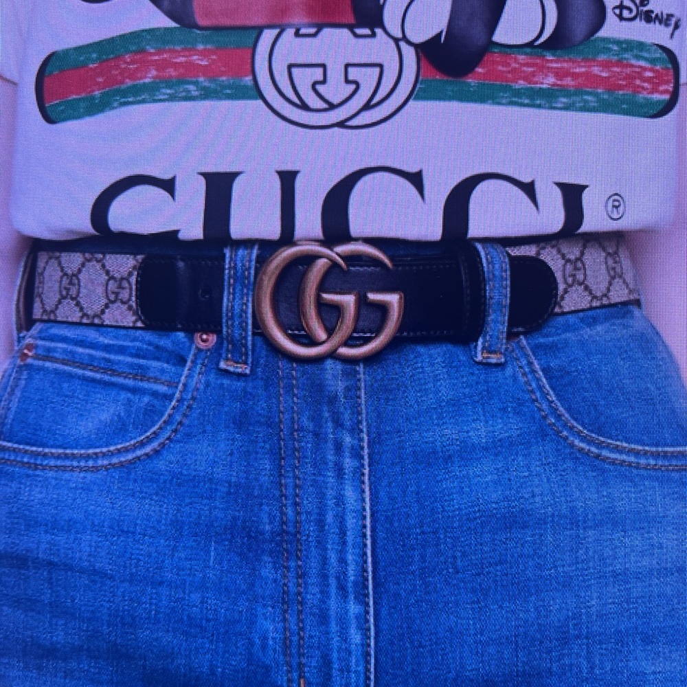 NEW!!! Gucci 💯 Authentic iconic belt! Black leather size 80/32❤️ - Picture 3 of 5